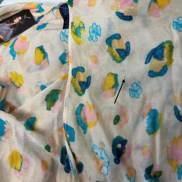 RACHEL ROY Womens Multicolor Pastel Open Front Cover Up Kimono Boho Lightweight. - Picture 9 of 9